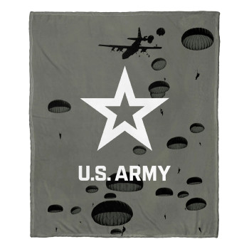 US Army Airborne Silk Touch Throw Blanket