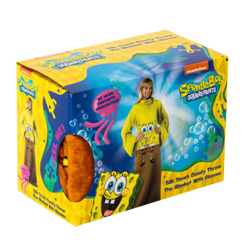 Nickelodeon Spongebob Squarepants Being Bob Adult Comfy Throw Blanket with Sleeves