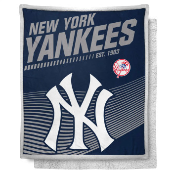 MLB New York Yankees New School Mink Sherpa Throw Blanket