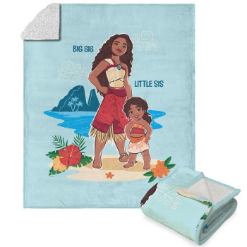 Disney Moana 2 Together Again Silk Touch Sherpa Throw Blanket