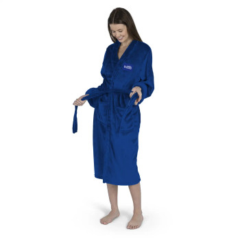 Los Angeles Dodgers 2025 MLB World Series Multi Champ Royal Blue Fuse Silk Women's Touch Robe Small/Medium