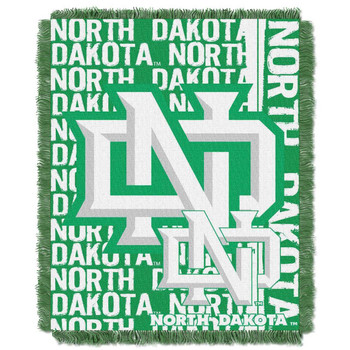 North Dakota Fighting Hawks Double Play Woven Jacquard Throw