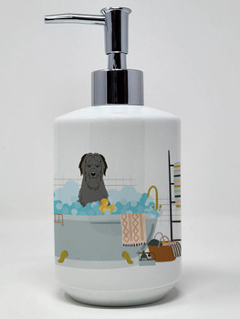 Black Briard in Bathtub Ceramic Hand Soap Dispenser product image at NuMercy