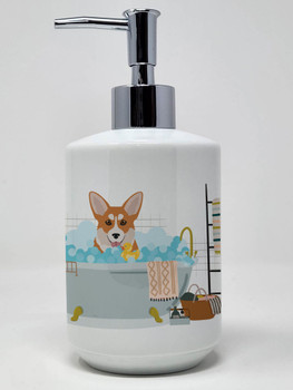 Red Pembroke Corgi Ceramic Hand Soap Dispenser product image at NuMercy