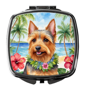 Australian Terrier Luau Compact Decorative Travel Makeup Mirror product image at NuMercy