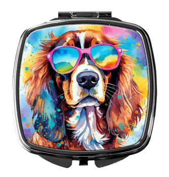 Cavalier Spaniel Hippie Dawg Compact Decorative Travel Makeup Mirror DAC2483 product image at NuMercy