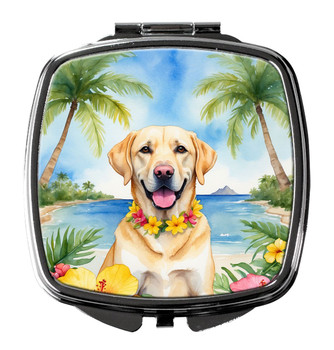 Yellow Labrador Retriever Luau Compact Decorative Travel Makeup Mirror product image at NuMercy