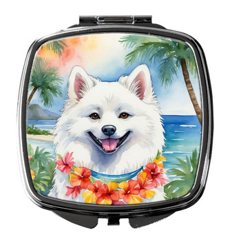 American Eskimo Luau Compact Decorative Travel Makeup Mirror product image at NuMercy