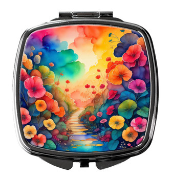 Colorful Begonias Compact Decorative Travel Makeup Mirror DAC1929 product image at NuMercy
