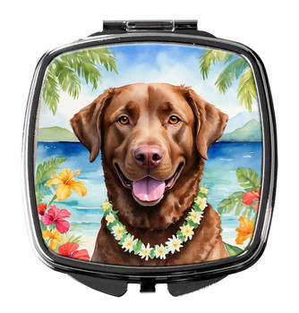 Chesapeake Bay Retriever Luau Compact Decorative Travel Makeup Mirror product image at NuMercy