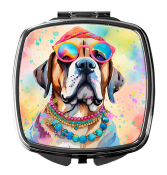 Mastiff Hippie Dawg Compact Decorative Travel Makeup Mirror DAC2533 product image at NuMercy