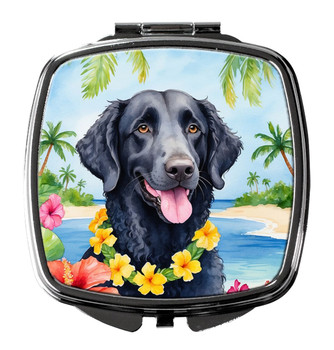 Curly-Coated Retriever Luau Compact Decorative Travel Makeup Mirror product image at NuMercy