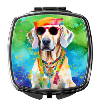 Weimaraner Hippie Dawg Compact Decorative Travel Makeup Mirror DAC2565 product image at NuMercy
