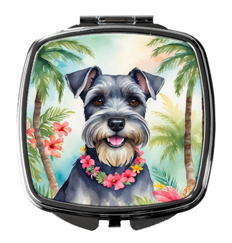 Schnauzer Luau Compact Decorative Travel Makeup Mirror product image at NuMercy