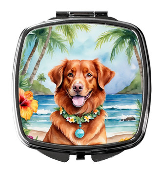Nova Scotia Duck Tolling Retriever Luau Compact Decorative Travel Makeup Mirror product image at NuMercy