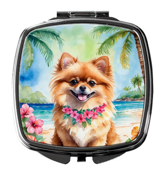 Pomeranian Luau Compact Decorative Travel Makeup Mirror DAC6493 product image at NuMercy