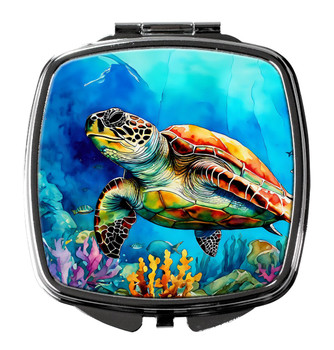 Loggerhead Sea Turtle Compact Decorative Travel Makeup Mirror DAC2805 product image at NuMercy