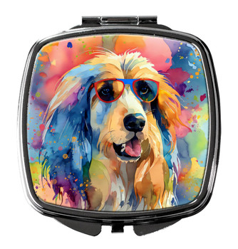 Afghan Hound Hippie Dawg Compact Decorative Travel Makeup Mirror product image at 