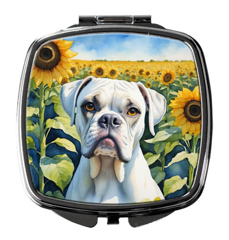 Boxer in Sunflowers Compact Decorative Travel Makeup Mirror DAC6038 product image at NuMercy