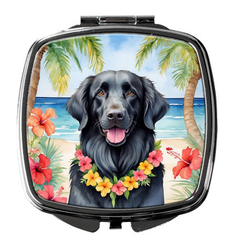 Flat-Coated Retriever Luau Compact Decorative Travel Makeup Mirror product image at NuMercy