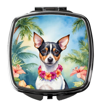 Rat Terrier Luau Compact Decorative Travel Makeup Mirror product image at NuMercy