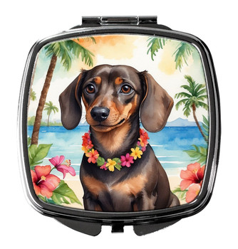 Dachshund Luau Compact Decorative Travel Makeup Mirror DAC6418 product image at NuMercy