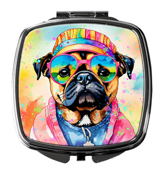 Pug Hippie Dawg Compact Decorative Travel Makeup Mirror DAC2544 product image at NuMercy
