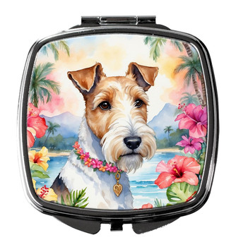 Fox Terrier Luau Compact Decorative Travel Makeup Mirror DAC6433 product image at NuMercy