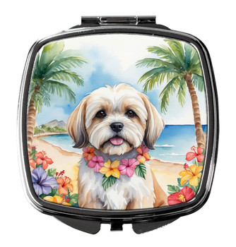 Lhasa Apso Luau Compact Decorative Travel Makeup Mirror DAC6469 product image at NuMercy