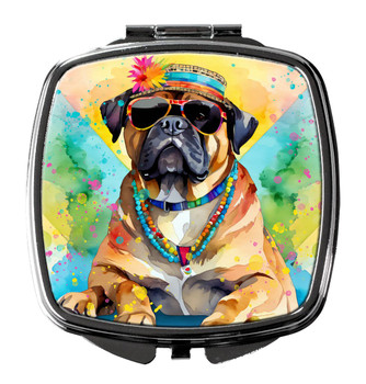 Cane Corso Hippie Dawg Compact Decorative Travel Makeup Mirror DAC2482 product image at NuMercy