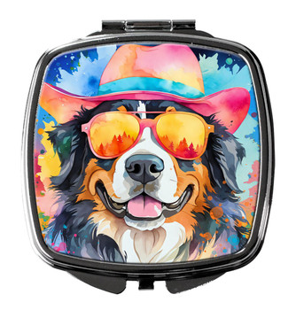 Bernese Mountain Dog Hippie Dawg Compact Decorative Travel Makeup Mirror DAC2459 product image at NuMercy