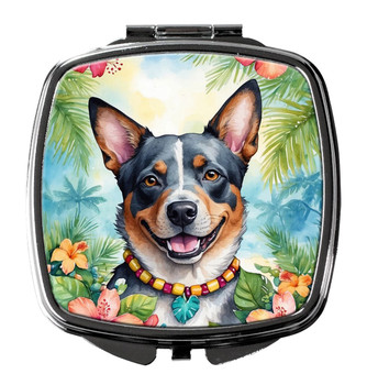 Australian Cattle Dog Luau Compact Decorative Travel Makeup Mirror product image at NuMercy