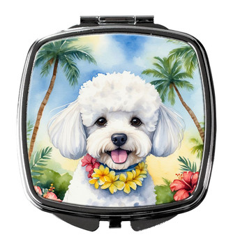 Bichon Frise Luau Compact Decorative Travel Makeup Mirror DAC6373 product image at NuMercy