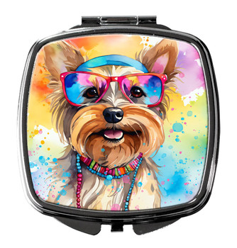 Yorkshire Terrier Hippie Dawg Compact Decorative Travel Makeup Mirror DAC2578 product image at NuMercy