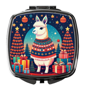 Llama Christmas Compact Decorative Travel Makeup Mirror DAC1193 product image at NuMercy