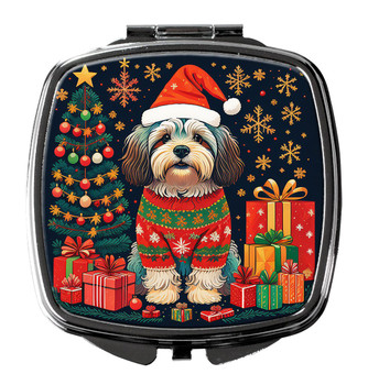 Havanese Christmas Compact Decorative Travel Makeup Mirror product image at NuMercy