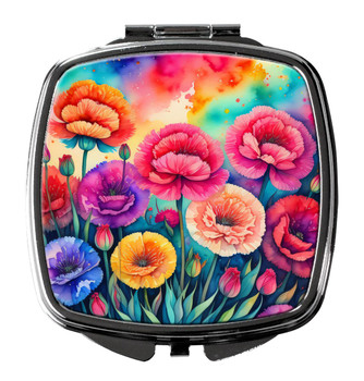 Colorful Carnations Compact Decorative Travel Makeup Mirror DAC1940 product image at NuMercy