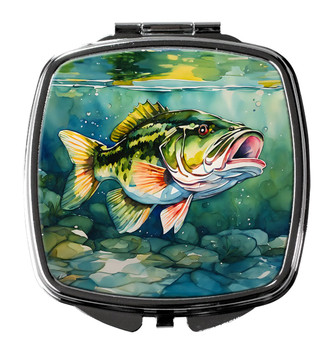 Largemouth Bass Compact Decorative Travel Makeup Mirror DAC2804 product image at NuMercy