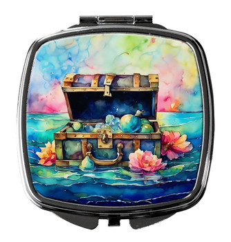 Treasure Chest Compact Decorative Travel Makeup Mirror DAC2836 product image at NuMercy