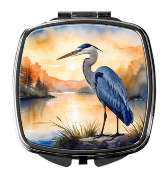 Blue Heron in the Golden Hour Compact Decorative Travel Makeup Mirror DAC7499 product image at NuMercy