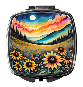 Colorful Black-eyed Susans Compact Decorative Travel Makeup Mirror product image at NuMercy