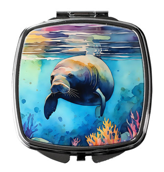 Manatee Compact Decorative Travel Makeup Mirror DAC2810 product image at NuMercy