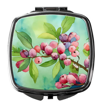 Connecticut Mountain Laurels in Watercolor Compact Decorative Travel Makeup Mirror DAC1634 product image at NuMercy
