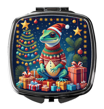 Gecko Christmas Compact Decorative Travel Makeup Mirror product image at NuMercy