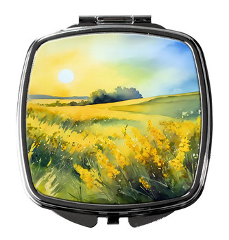 Nebraska Goldenrod in Watercolor Compact Decorative Travel Makeup Mirror DAC1682 product image at NuMercy
