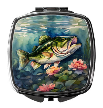 Largemouth Bass Compact Decorative Travel Makeup Mirror DAC2803 product image at NuMercy