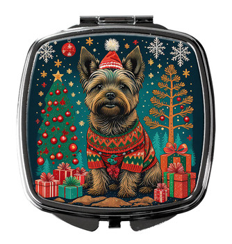 Cairn Terrier Christmas Compact Decorative Travel Makeup Mirror product image at NuMercy