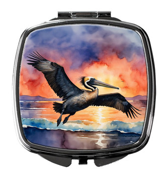 Pelican Fiery Sunset Compact Decorative Travel Makeup Mirror DAC7509 product image at NuMercy