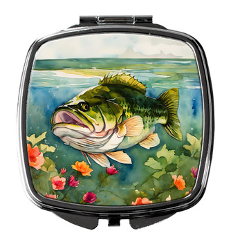 Largemouth Bass Compact Decorative Travel Makeup Mirror DAC2802 product image at NuMercy