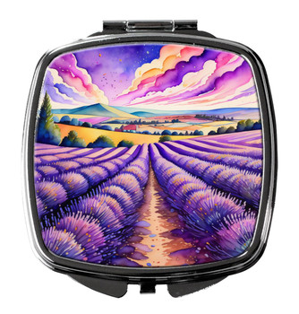 Colorful English Lavender Compact Decorative Travel Makeup Mirror DAC1955 product image at NuMercy